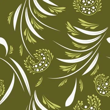 Folk flowers pattern Floral surface design Seamless pattern Stock Illustration