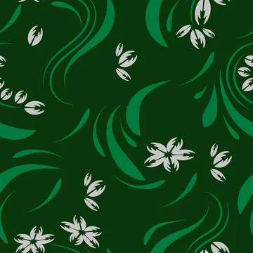 Folk flowers pattern Floral surface design Seamless pattern Stock Illustration