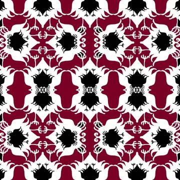 Folk Ornate Seamless Pattern Ethnic or tribal style intricate geometric or... Stock Photos