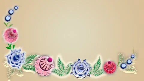 Folk painting Stock Illustration