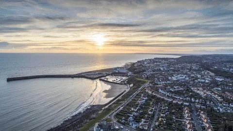 Folkestone from the air Stock Photos