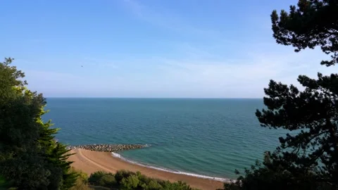 Folkestone beach view in England Stock Footage 163607254