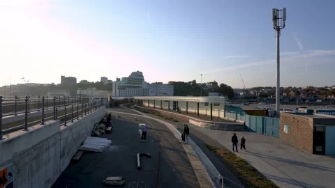 Folkestone Harbour Railway Stock Footage 163607271