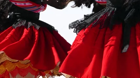 Folklore dancer bolivia Stock Footage 43804422