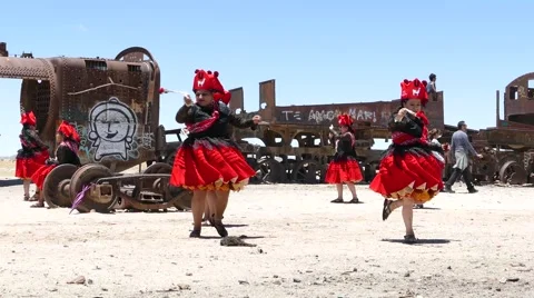 Folklore dancer bolivia Stock Footage 43805235