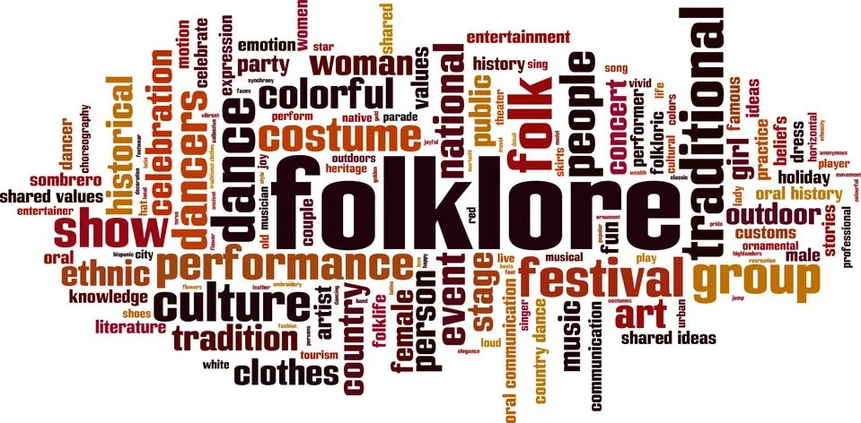 Folklore word cloud Stock Illustration