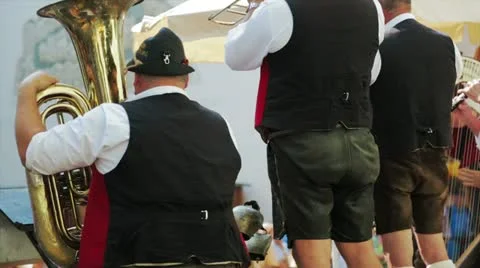 Folkloric group of austria Stock Footage 12543779