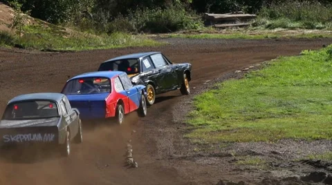 Folkrace (autocross) Stock Footage