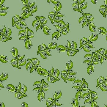 Folks flower seamless pattern. Ethnic floral motif background. Stock Illustration