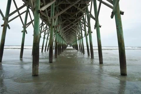 Folleybeachpier Stock Photos