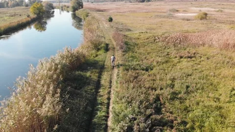 Follow the bicycle Stock Footage 136787105