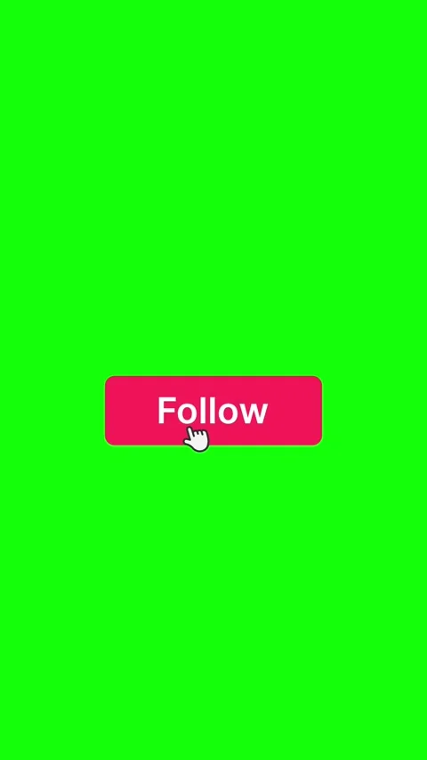 Follow Button Animation Pack Green Screen Vertical 4K Video stock 339200440
