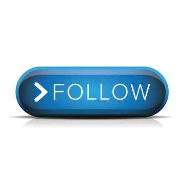 Follow button blue vector Illustrazione stock
