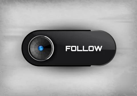 Follow Button Illustrazione stock