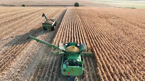 Follow Combine Stock Footage 243829852