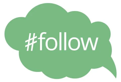 Follow comic bubble. Social media hashtag cloud Stock Illustration