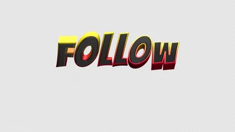 Follow Comic Title Loop On Alpha Video stock 304266371