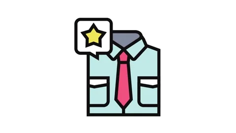 Follow the dress code color icon animation Stock Footage 326100152