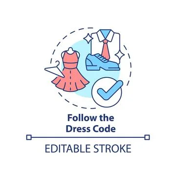 Follow dress code concept icon Stock-Illustration