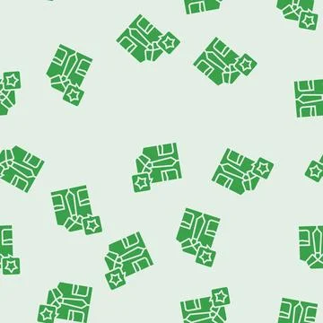 Follow the dress code glyph seamless pattern Stock Illustration