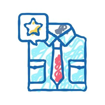 Follow the dress code icon doodle illustration Illustrazione stock