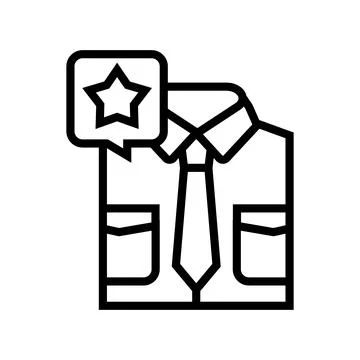 Follow the dress code line icon vector illustration Stock Illustration