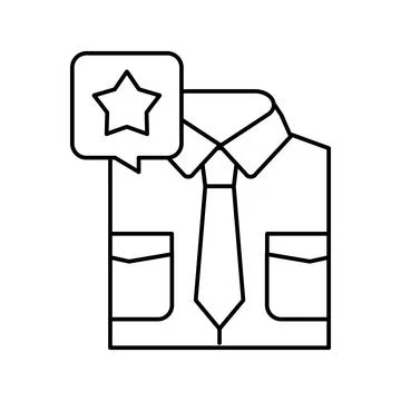 Follow the dress code line icon vector illustration 库存插图