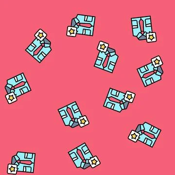 Follow the dress code vector seamless pattern Illustrazione stock