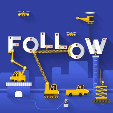 Follow Stock Illustration