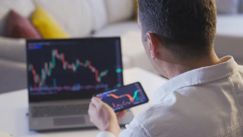 To follow the instant ups and downs in the stock market. Video stock 222587882