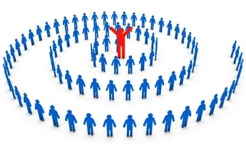 Follow the Leader Stock Illustration