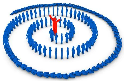 Follow the Leader Stock Illustration
