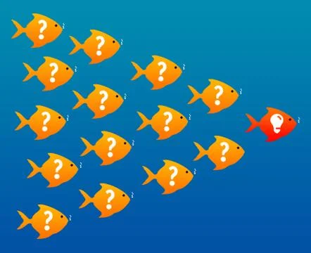 Follow leader Stock Illustration