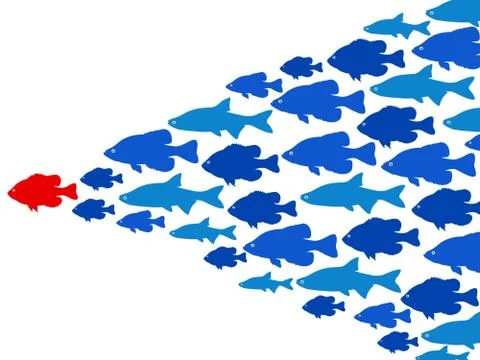 Follow the leader Stock Illustration