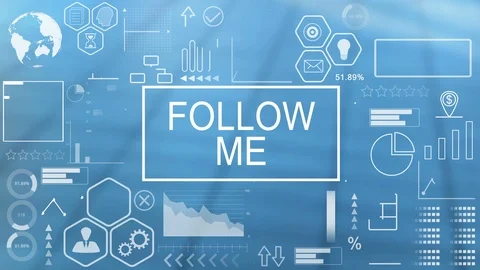 Follow me, Animated Typography Stock Footage 116355404