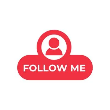 Follow Me button icon vector for social media. Follow icon Vector illustratio Stock Illustration