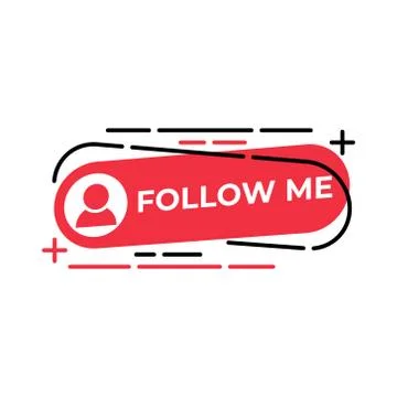 Follow Me button icon vector for social media. Follow icon Vector illustratio Stock Illustration
