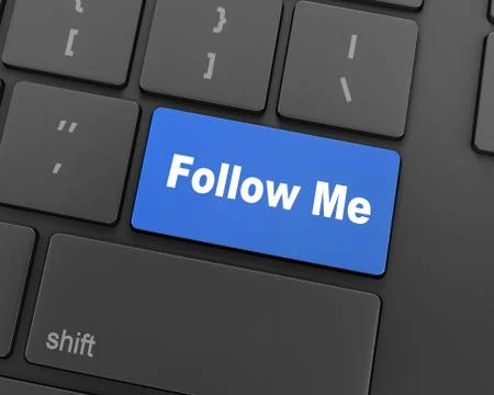 Follow Me button Stock Illustration