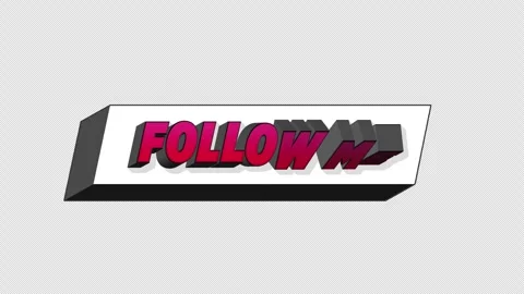 Follow Me - Comic Book Title Loop On Alpha Background Video stock 308156605