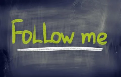 Follow me concept Stock Illustration