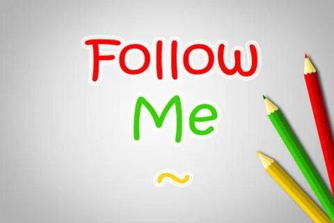 Follow me concept Stock Illustration