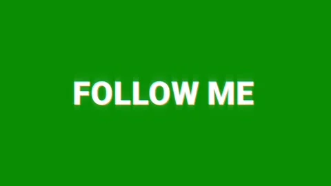 Follow me glitch text animation social media digital online video Stock Footage 313122437