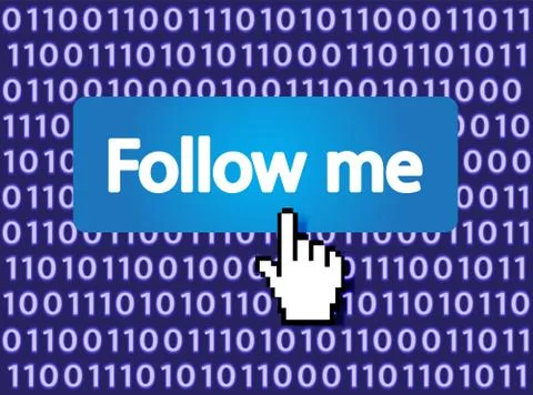Follow me Illustrazione stock