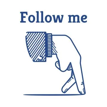 Follow me Illustrazione stock