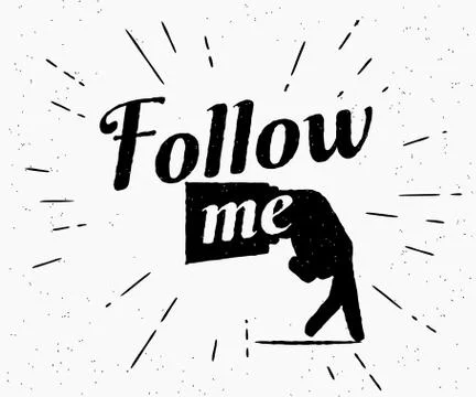 Follow me Stock Illustration