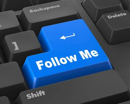 Follow Me Stock Illustration