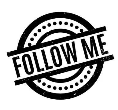 Follow Me rubber stamp Stock Illustration
