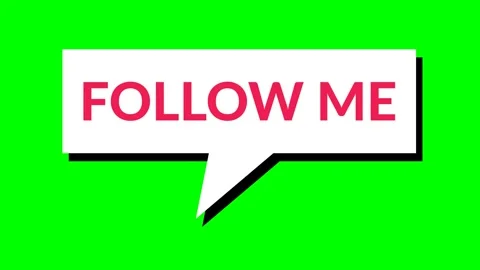 Follow me text Vídeo Stock 335576738