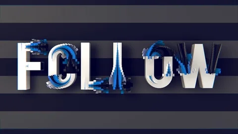 Follow message 4K animation (blue) Video stock 101646175
