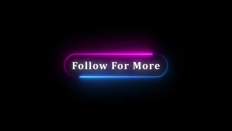 "Follow For More" Youtube Graphical Element 4k animated Stock Footage 309104963